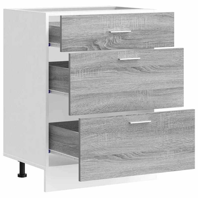 Kitchen Base Cabinet Lyon Grey Sonoma Engineered Wood