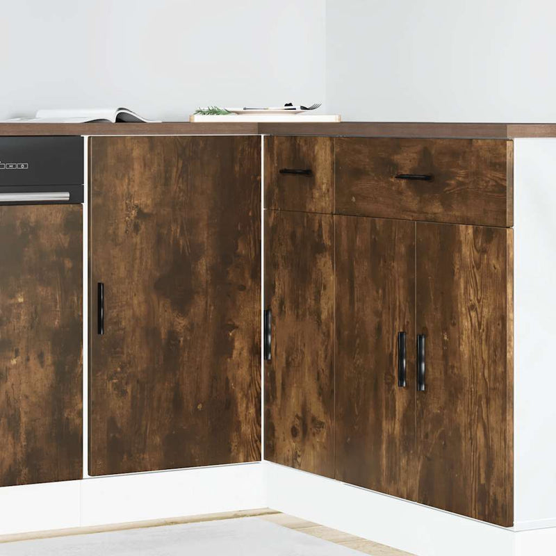 Kitchen Base Cabinet Lyon Smoked Oak Engineered Wood
