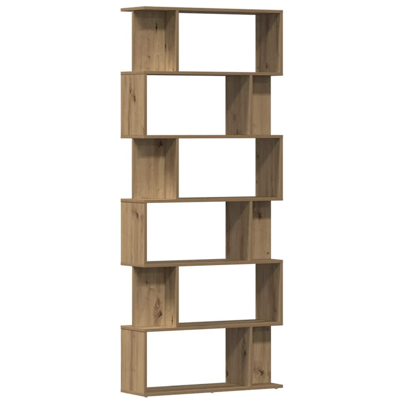 Book Cabinet Artisan Oak 80x24x192 cm Engineered Wood