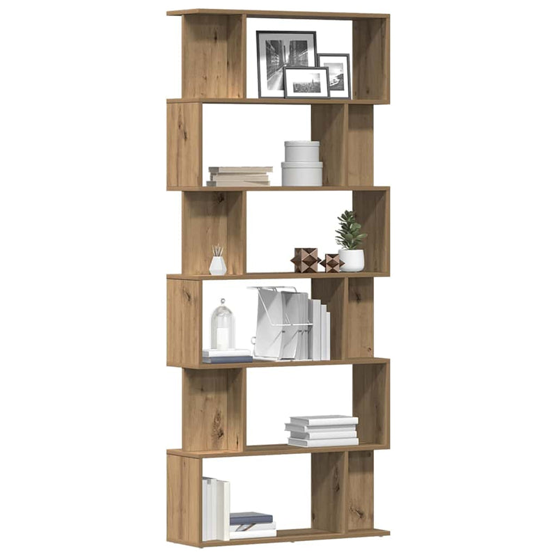 Book Cabinet Artisan Oak 80x24x192 cm Engineered Wood