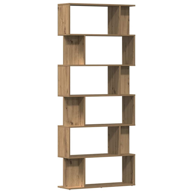 Book Cabinet Artisan Oak 80x24x192 cm Engineered Wood