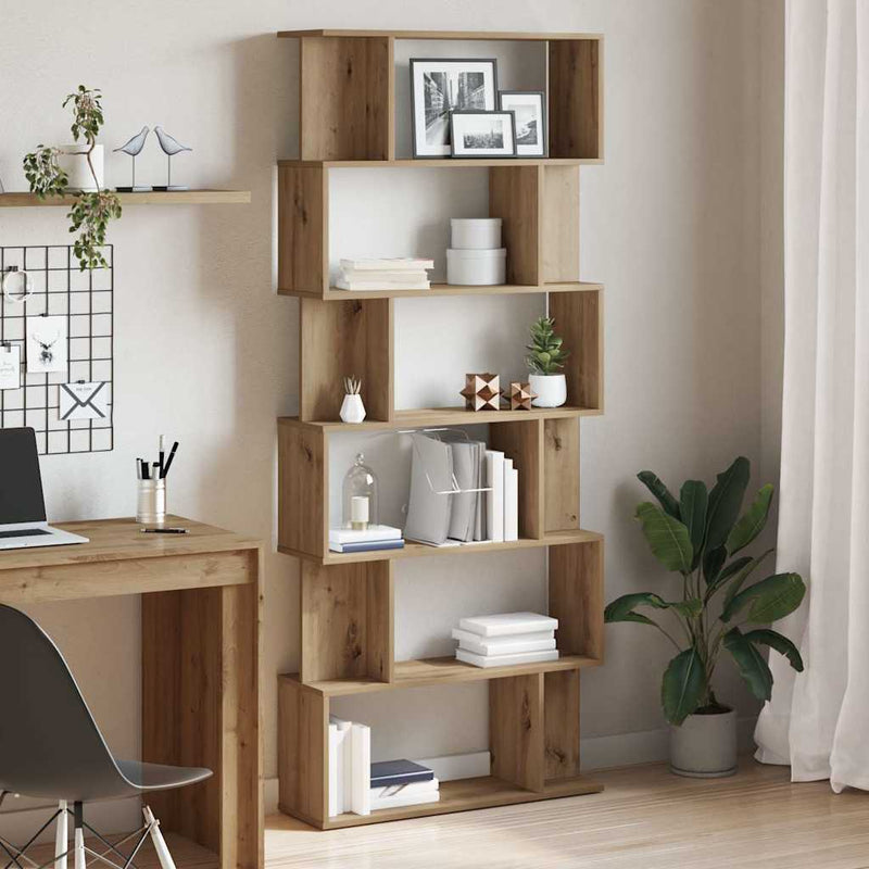 Book Cabinet Artisan Oak 80x24x192 cm Engineered Wood