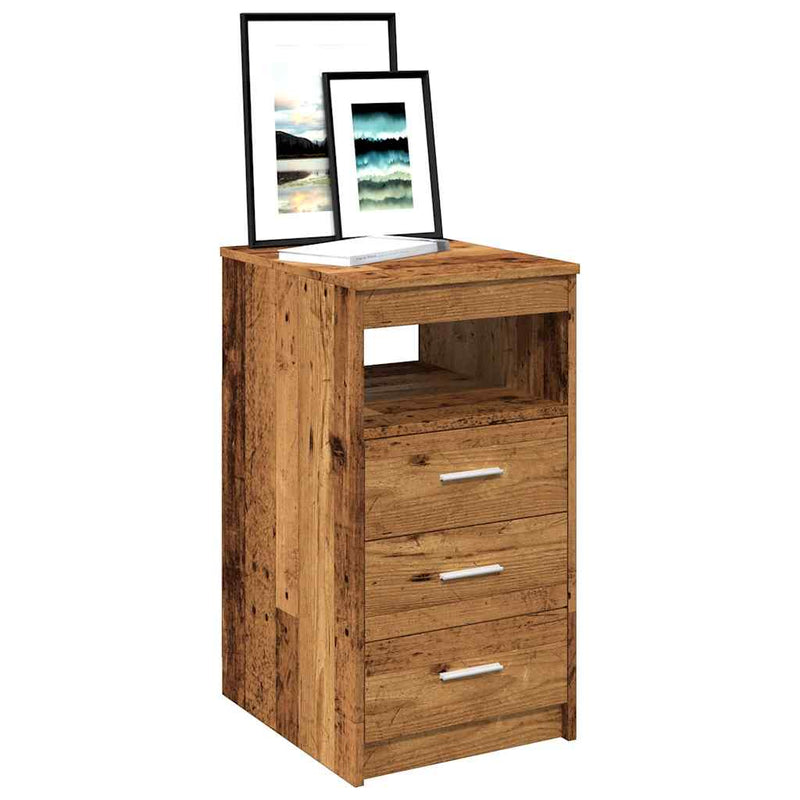 Drawer Cabinet Old Wood 40x50x76 cm Engineered Wood