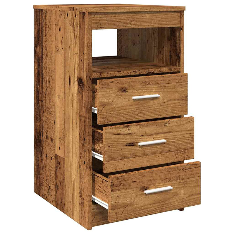 Drawer Cabinet Old Wood 40x50x76 cm Engineered Wood