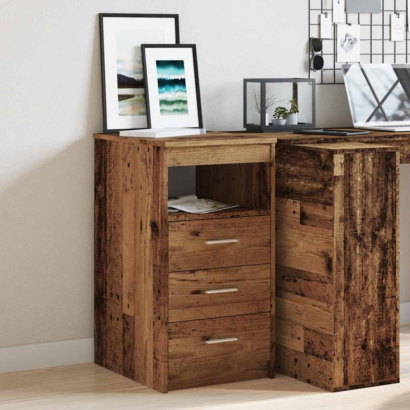 Drawer Cabinet Old Wood 40x50x76 cm Engineered Wood