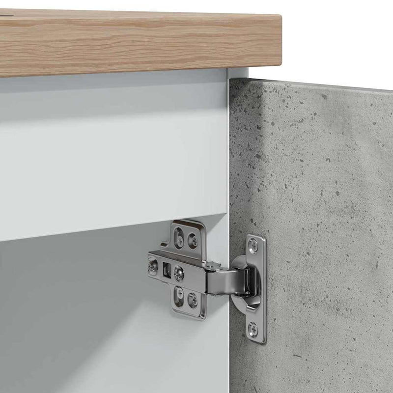Sink Bottom Cabinet Lyon Concrete Grey 80x46x81.5 cm Engineered Wood