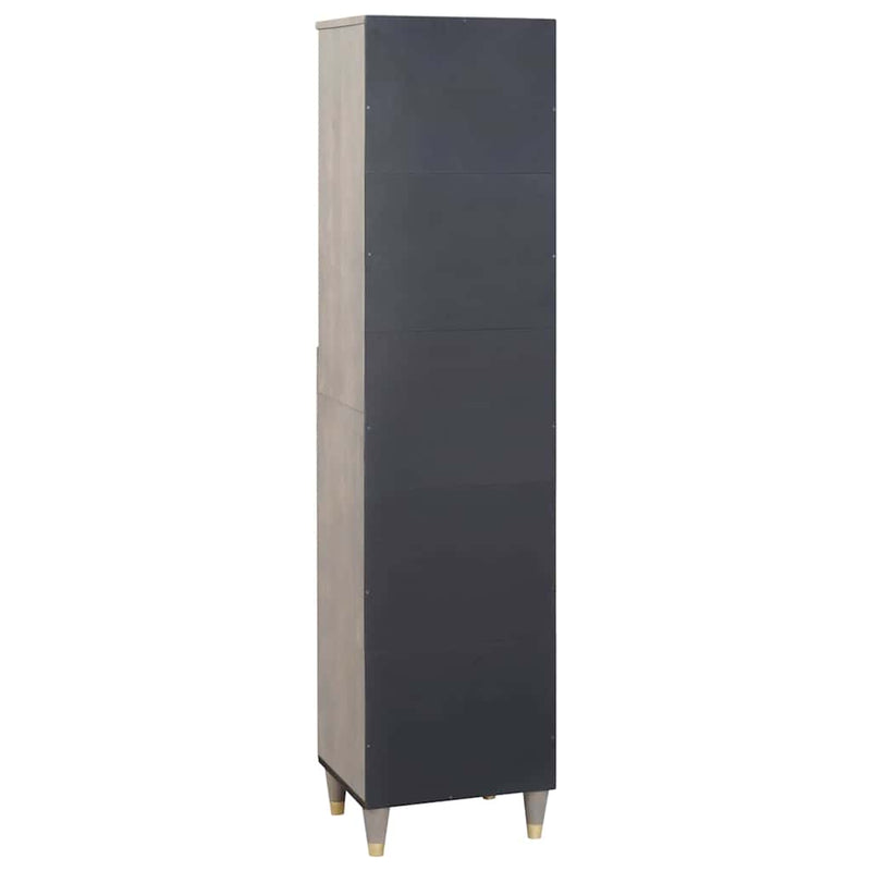 Sideboard with Drawer Grey 38 x 33.5 x 160 cm Solid Mango wood