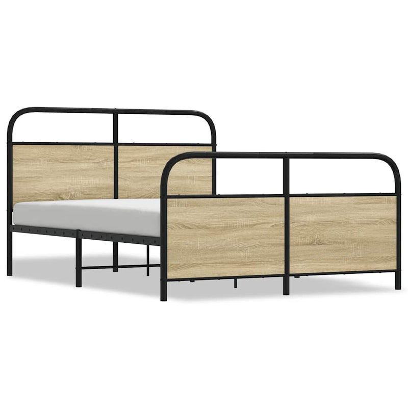 Bed Frame Without Mattress 120x200 cm Sonoma Oak Engineered Wood