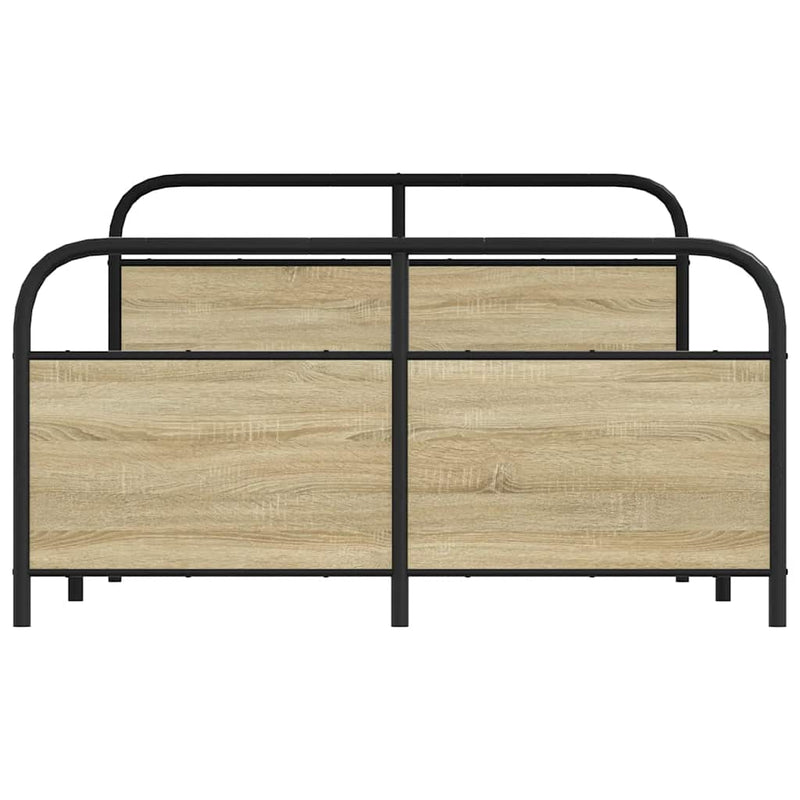 Bed Frame Without Mattress 120x200 cm Sonoma Oak Engineered Wood
