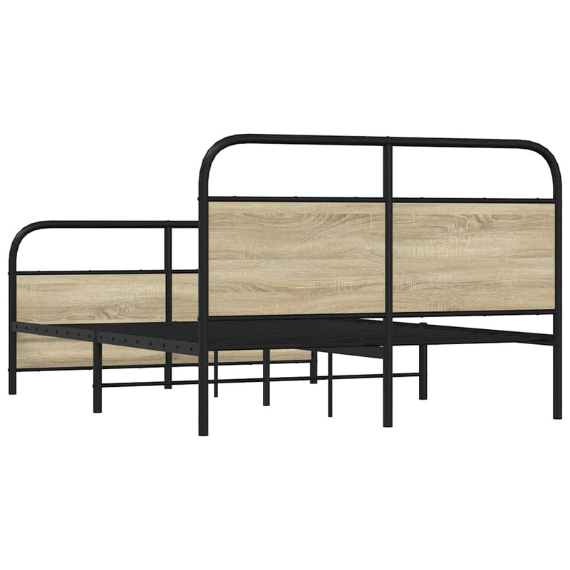 Bed Frame Without Mattress 120x200 cm Sonoma Oak Engineered Wood