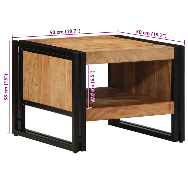 Coffee Table 50x50x38 cm Solid Wood Acacia
