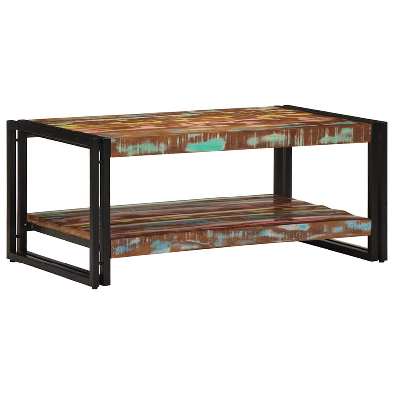 Coffee Table Multicolour 90x50x38 cm Solid Wood Reclaimed