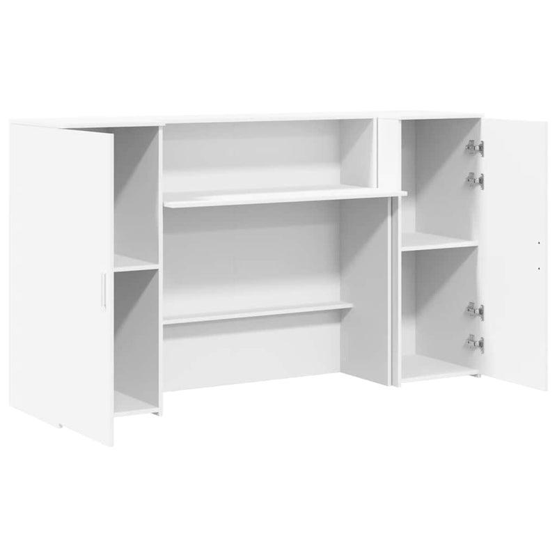 Reception Desk White 180x50x103.5 cm Engineered Wood