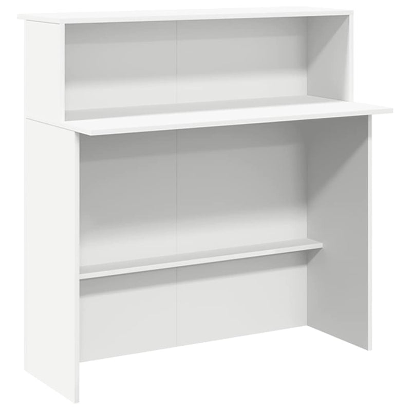 Reception Desk White 180x50x103.5 cm Engineered Wood