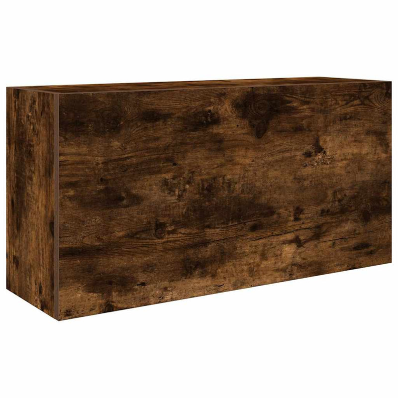 Bathroom Wall Cabinet Smoked Oak 80x25x40 cm Engineered Wood