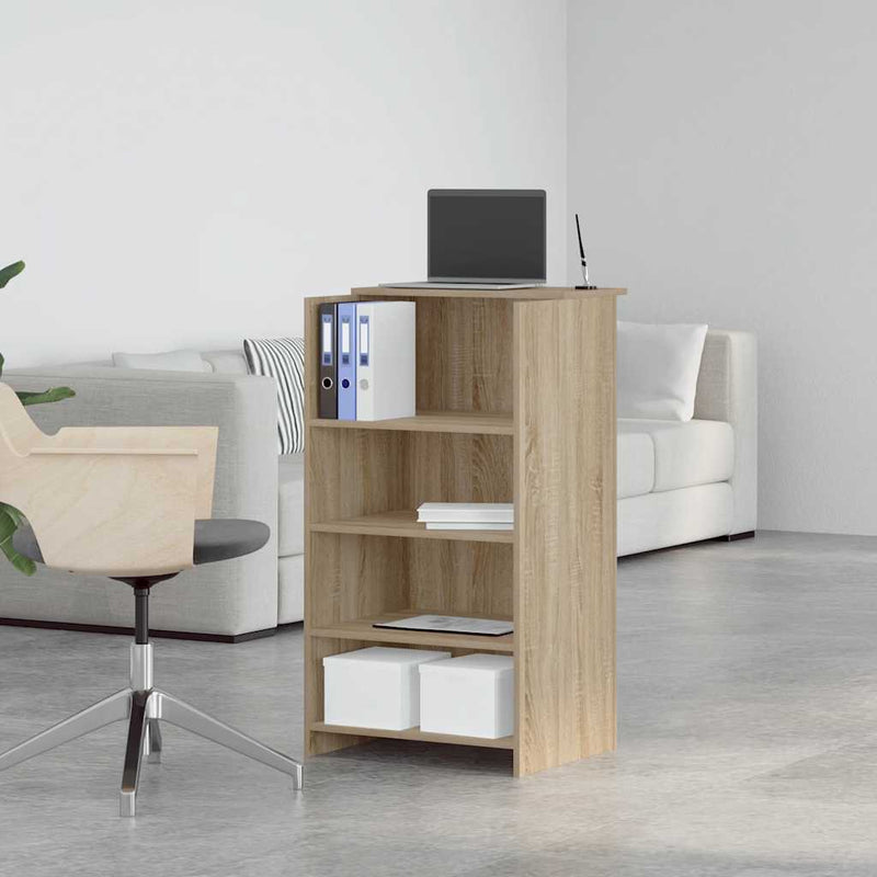 Reception Desk Sonoma Oak 55x50x103.5 cm Engineered Wood