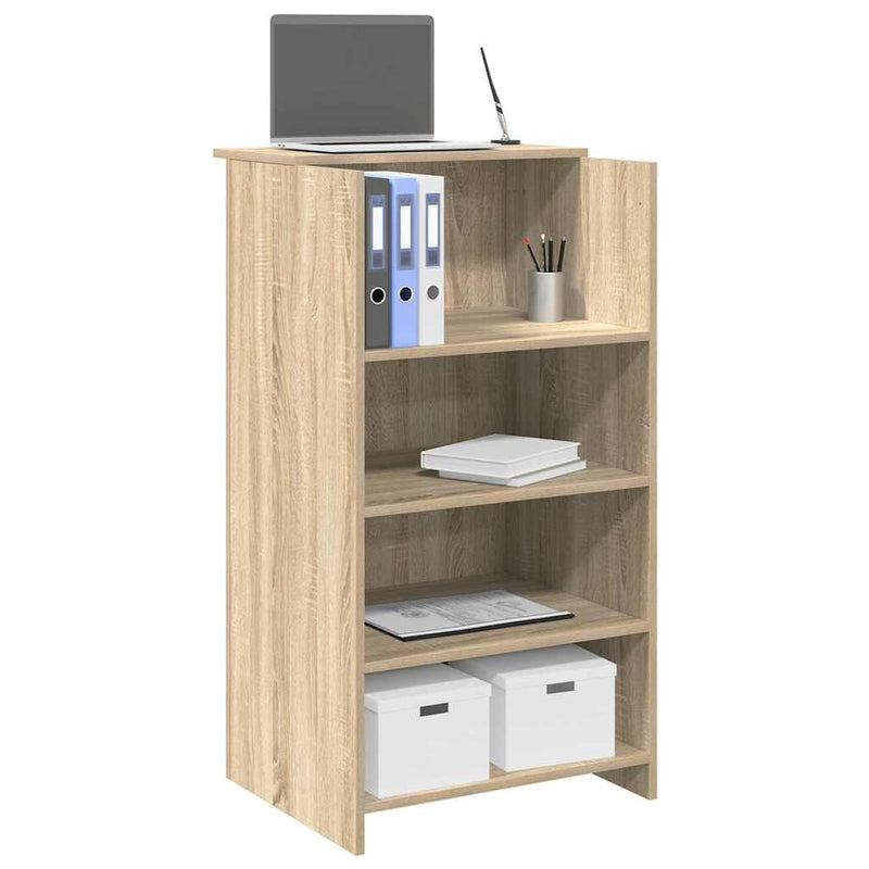 Reception Desk Sonoma Oak 55x50x103.5 cm Engineered Wood