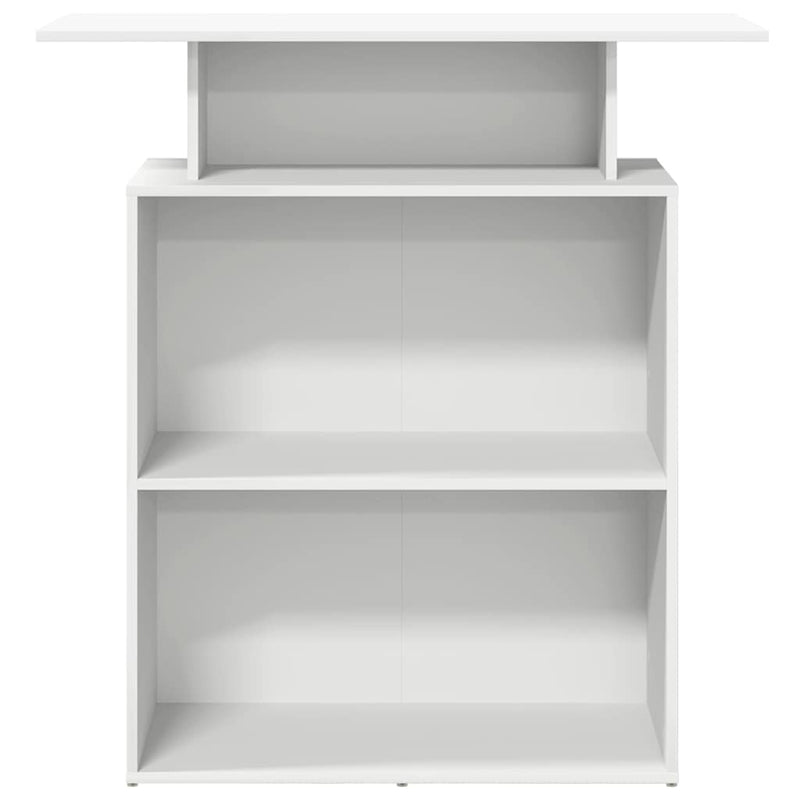 Reception Desk White 100x40x104 cm Engineered Wood