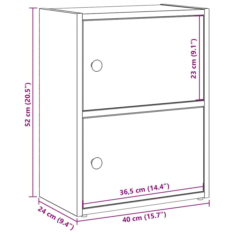 Bookcase Sonoma Oak 40x24x52 cm Engineered Wood