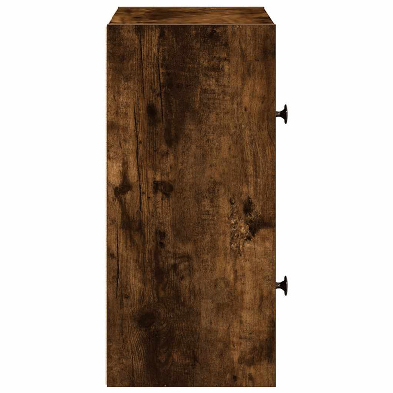 Bookcase Smoked Oak 40x24x52 cm Engineered Wood