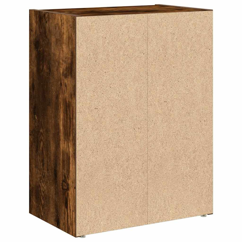 Bookcase Smoked Oak 40x24x52 cm Engineered Wood