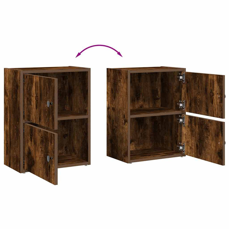 Bookcase Smoked Oak 40x24x52 cm Engineered Wood