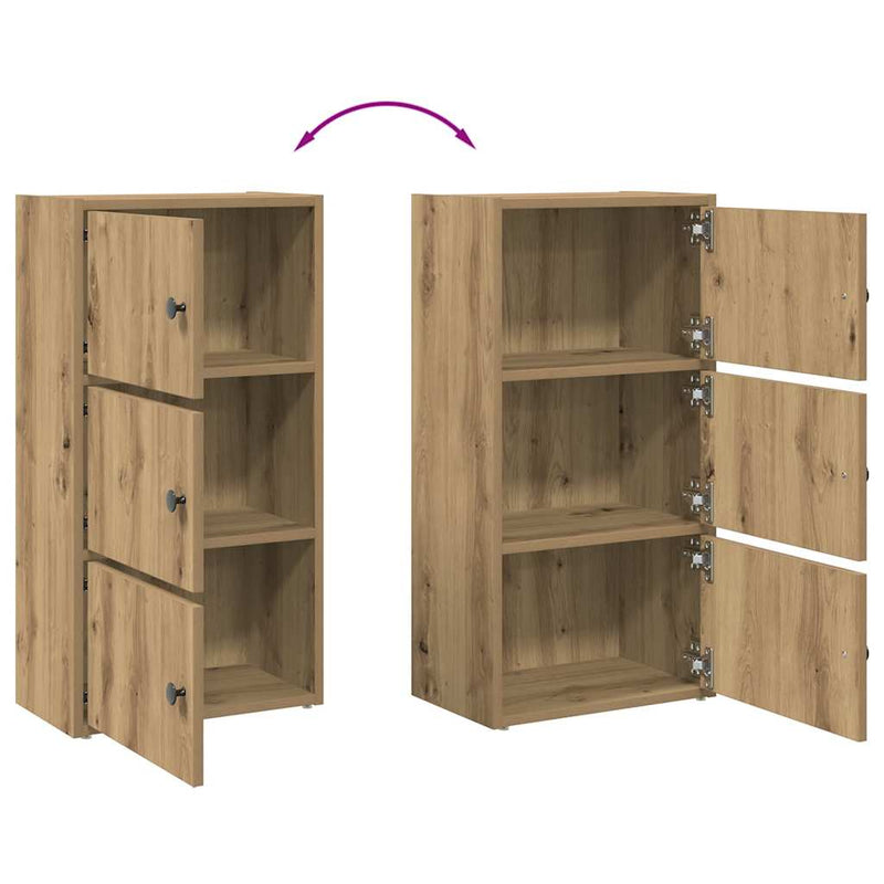 Bookcase Artisan Oak 40x24x77 cm Engineered Wood