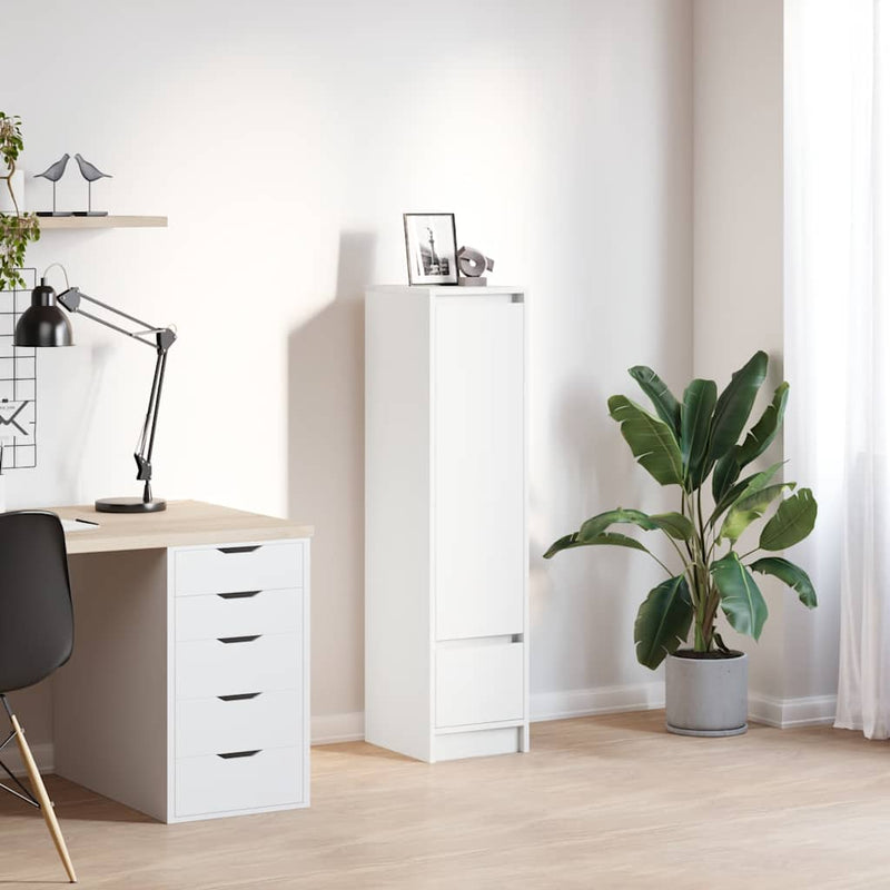 Highboard White 29.5x34x119.5 cm Engineered Wood