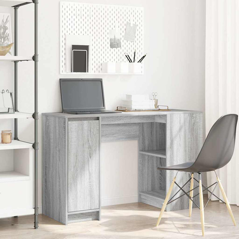 Desk Grey Sonoma 120x42x76 cm Engineered Wood