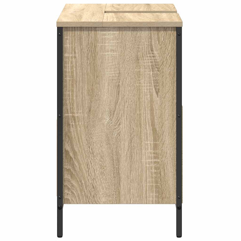 Bathroom Basin Cabinet with Drawers Sonoma Oak 60x34.5x60 cm