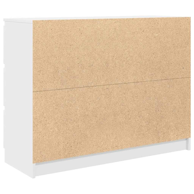 Sideboard White 100x35x76 cm Engineered Wood