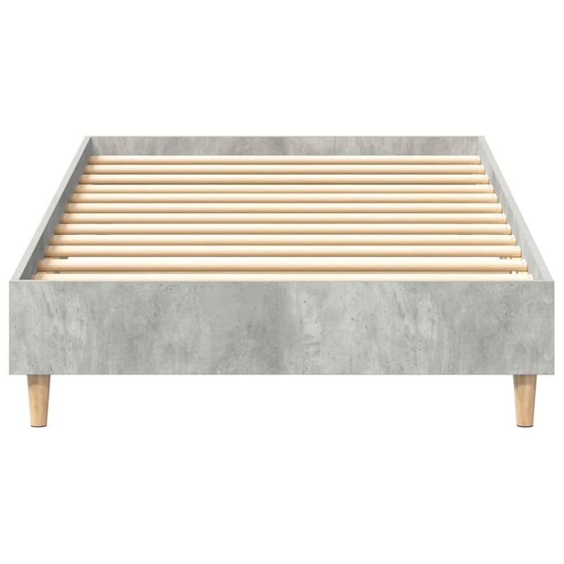 Bed Frame No Mattress Concrete Grey 100x200 cm Engineered Wood