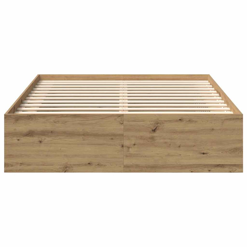 Bed Frame without Mattress Artisan Oak 120x200cm Engineered Wood