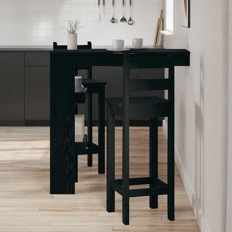 Wall Bar Table Black oak 102 x 55 x 103.5 cm Engineered wood