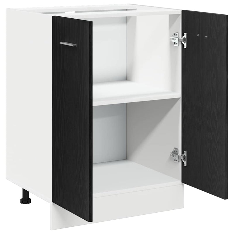 Bottom Cabinet Black Oak 60x46x81.5 cm Engineered Wood