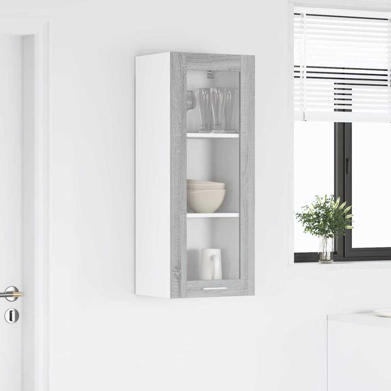 Hanging cabinet with Shelf Riga Grey Sonoma 40 x 31 x 100 cm