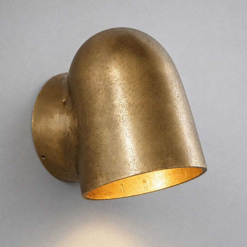 Hopton - Anitque Brass Mast Down Wall Light