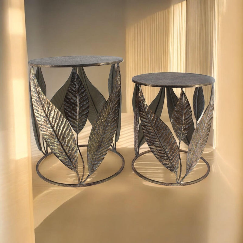 61/50CM SET 2 METAL TABLES