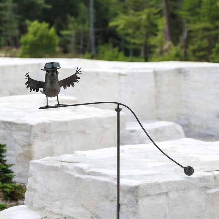 55" METAL BIRD GARDEN STAKE