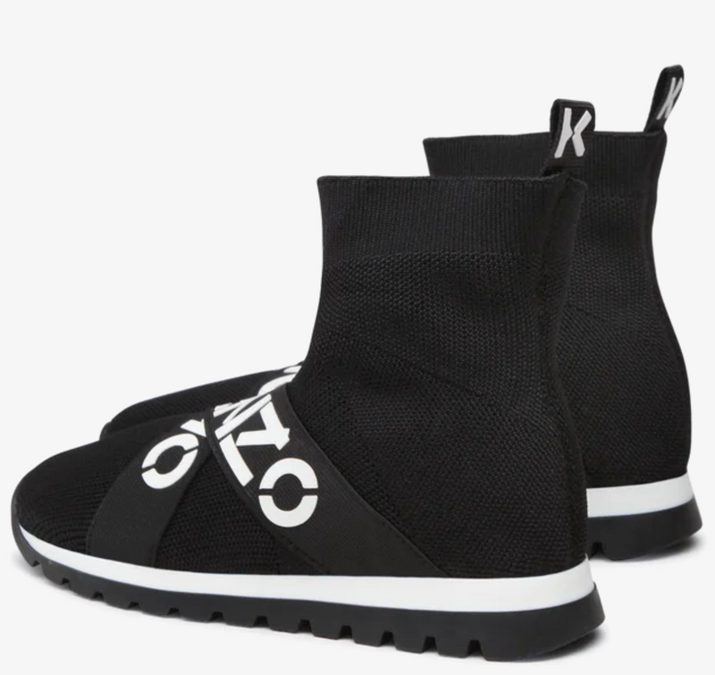 Kenzo Sock Trainers UK 2.5 EU 35 Slip On Logo Sneakers