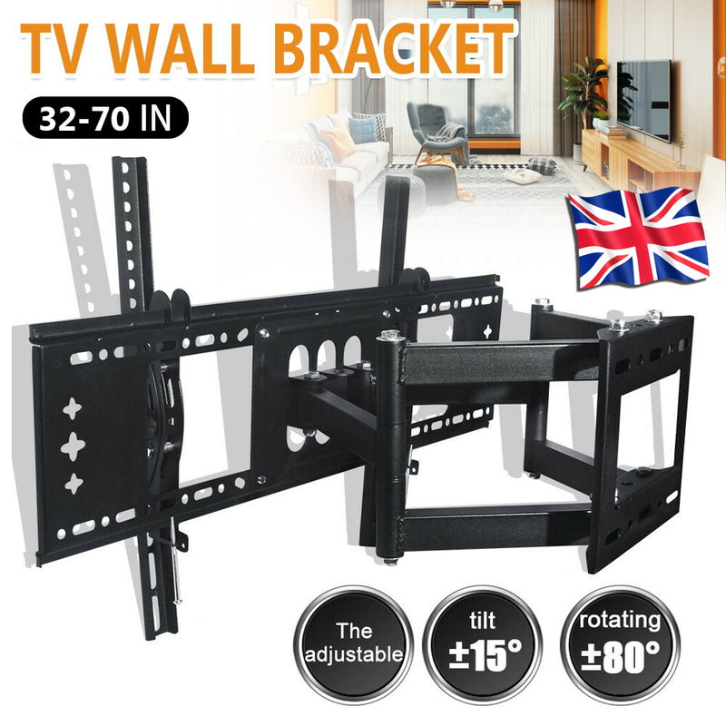 TV Wall Bracket Mount Tilt Swivel Samsung LG Toshiba 32 40 43 50 55 65 80 Inch