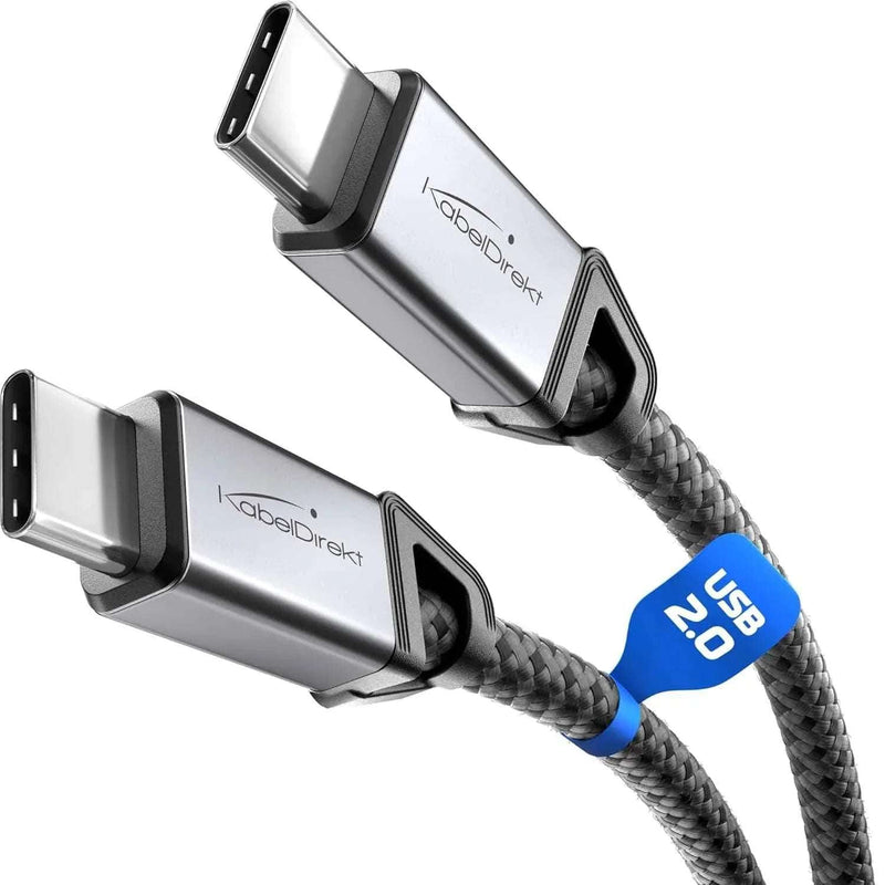 USB C Cable for Fast Charging - Break-Resistant Metal Plugs + Nylon Braiding 1.5m