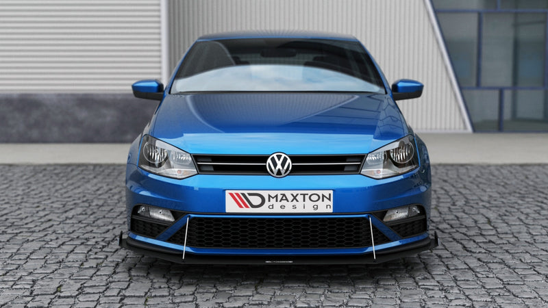 Maxton Design - Front Racing Splitter (with wings) Volkswagen Polo GTI Mk5 Facelift (2015-2017)
