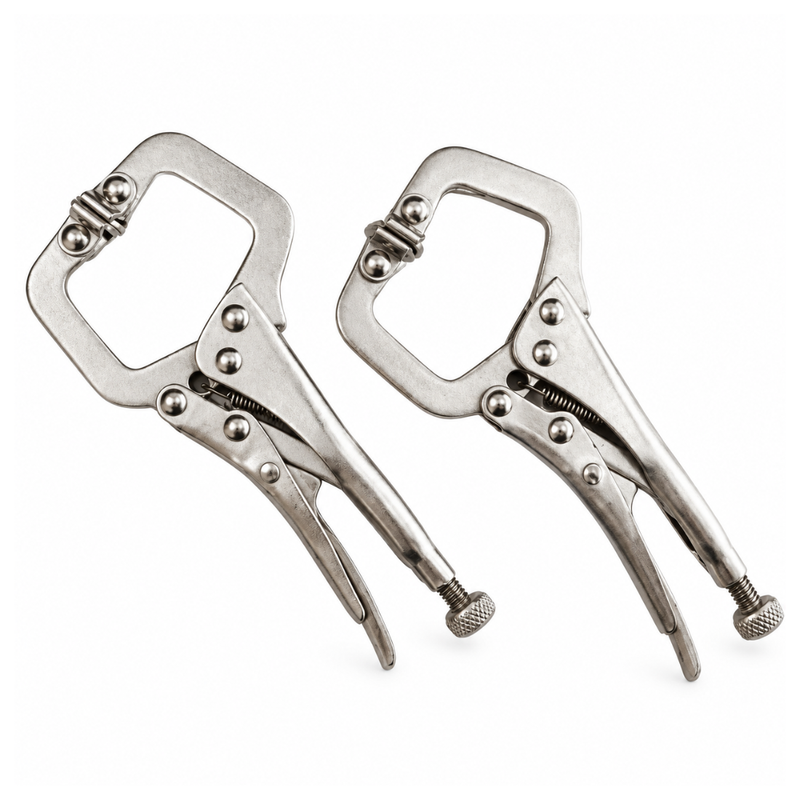 2Pc Mini C Clamps 4" Inch Locking Mole Grips Welding DIY Mechanic Tools