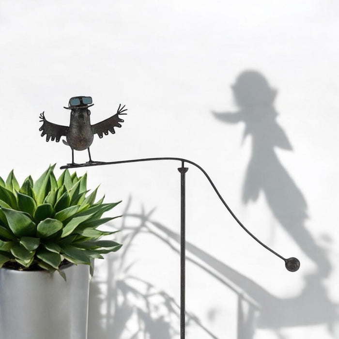 55" METAL BIRD GARDEN STAKE