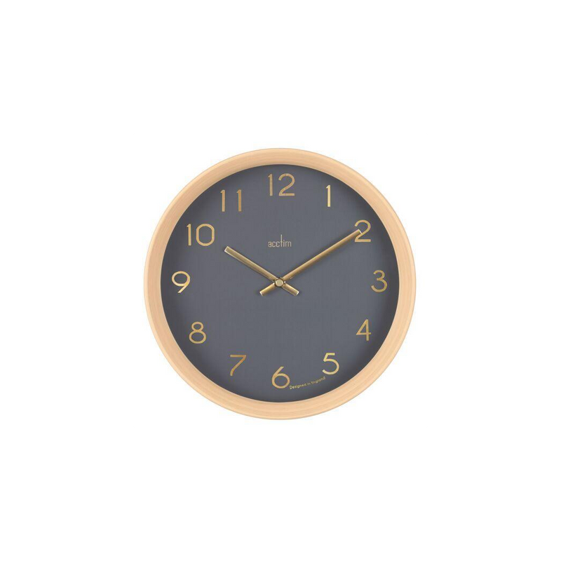 Acctim Upsilon 25cm Light Wood Effect Wall Clock 22677