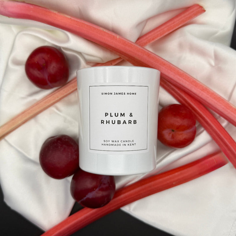Plum & Rhubarb Candle - Handmade Soy Wax