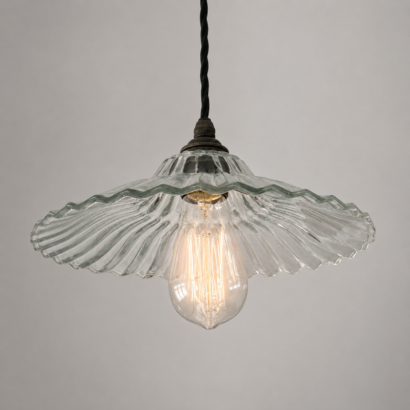 Lenwade ~ Prismatic Glass Shade Light Pendant Set