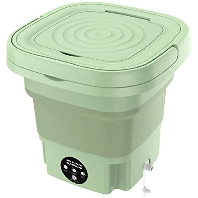 8L Portable Foldable Washing Machine with Spin Dryer - Mini Washer for Socks & Underwear