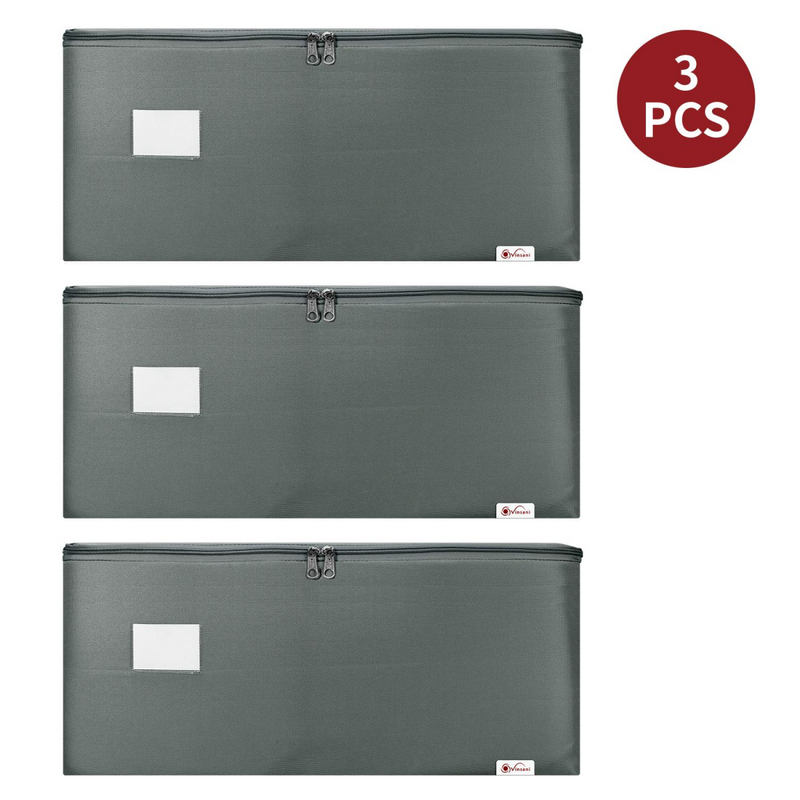 VINSANI 3PK STORAGE BAGS MEDIUM DGREY 1010291